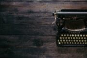 Vintage typewriter representing the Barry B. Longyear interview about science fiction and writing