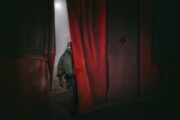 Dark cinema atmosphere for Robert M. Price's Moldy Manuscripts volume 03 on Hostel, Conan and Godzilla