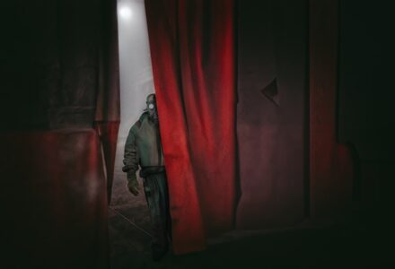 Dark cinema atmosphere for Robert M. Price's Moldy Manuscripts volume 03 on Hostel, Conan and Godzilla