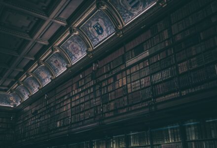 Dark historic library for Robert M. Price's Moldy Manuscripts volume 04