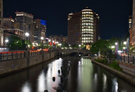 Historic Providence Rhode Island streetscape representing H. P. Lovecraft and his New England fiction